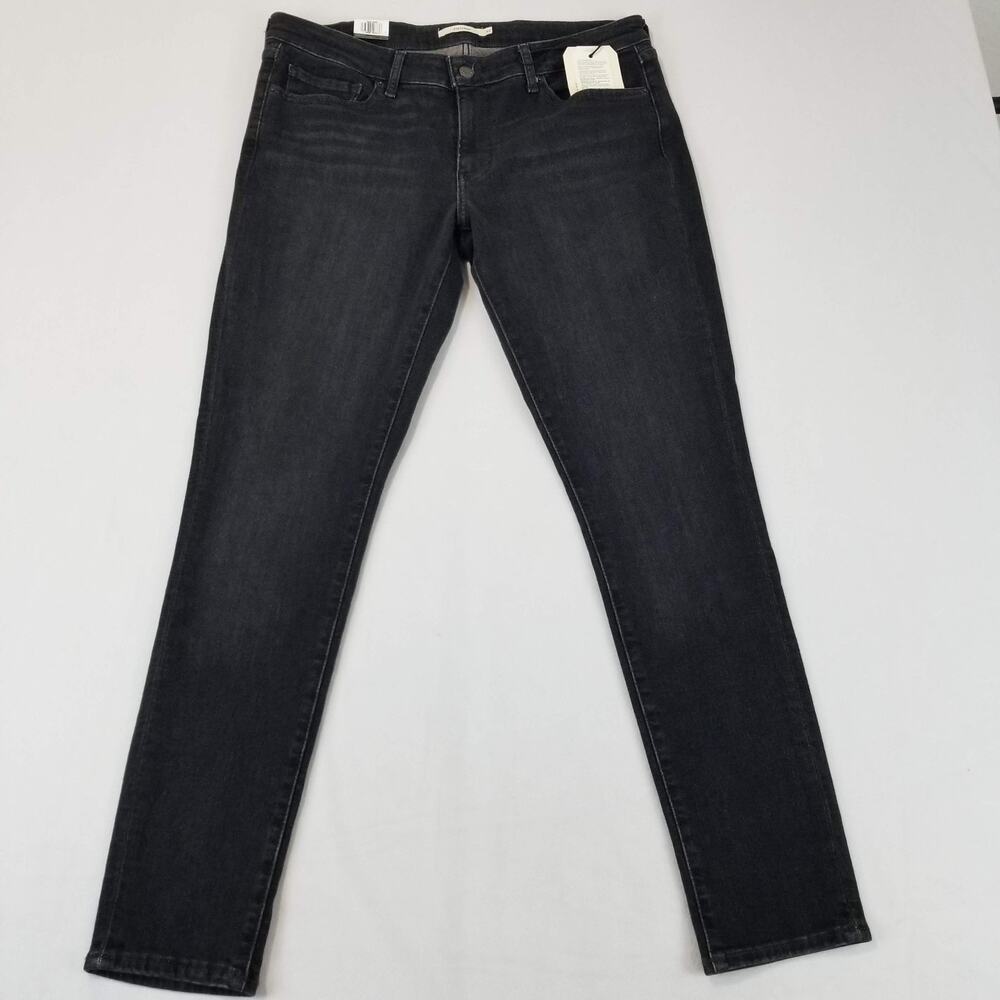 NWT Levis 711 Jeans Womens 32x30 Black Skinny Super Sculpt Soft Stretch Comfort